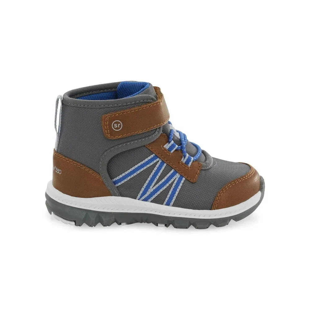 Stride Rite 360 Freya KB027702 Boots Toddler US 11 Gray Brown Ankle Strap NCZ254